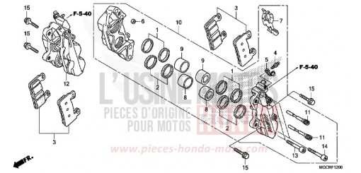 VORDERRAD-BREMSSATTEL (CB1100CA/CAD/TA/TAD) CB1100CAJ de 2018